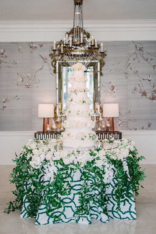 Wedding Cake Topper Fresh White Flowers
